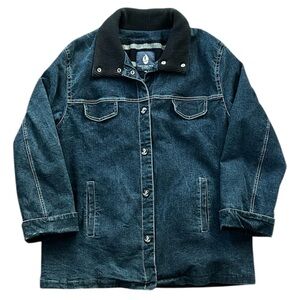 Vintage Michel Beaudouin Denim Nautical Chore Jacket Lined Women’s Med